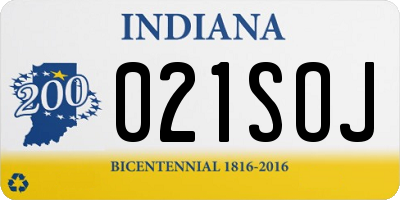 IN license plate 021SOJ
