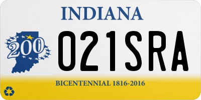 IN license plate 021SRA