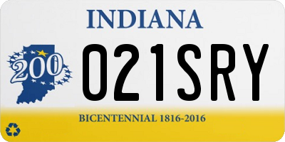 IN license plate 021SRY