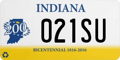 IN license plate 021SU