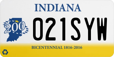 IN license plate 021SYW