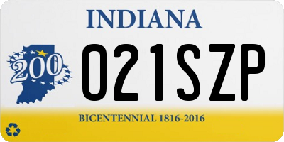 IN license plate 021SZP