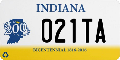 IN license plate 021TA