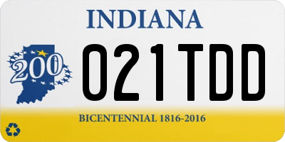 IN license plate 021TDD