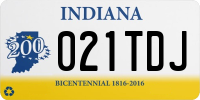 IN license plate 021TDJ