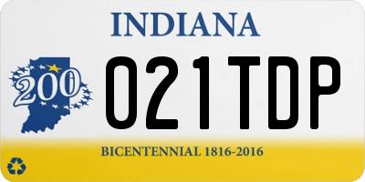 IN license plate 021TDP