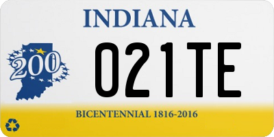 IN license plate 021TE