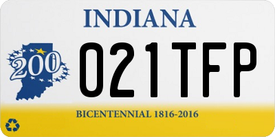 IN license plate 021TFP