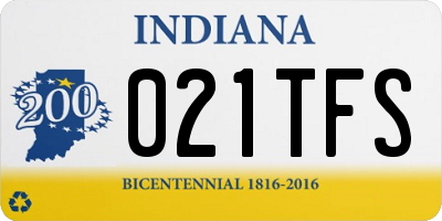 IN license plate 021TFS