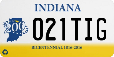 IN license plate 021TIG