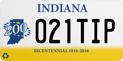 IN license plate 021TIP