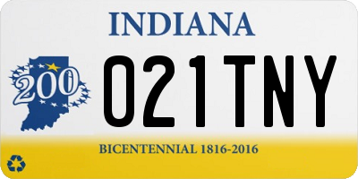 IN license plate 021TNY