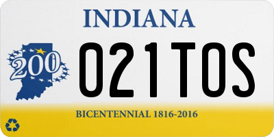IN license plate 021TOS