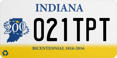 IN license plate 021TPT