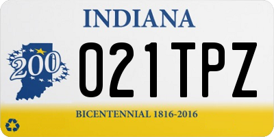IN license plate 021TPZ