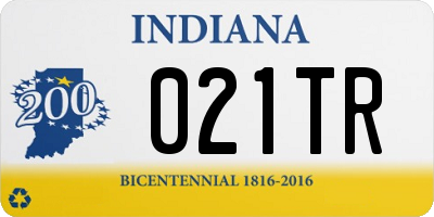 IN license plate 021TR