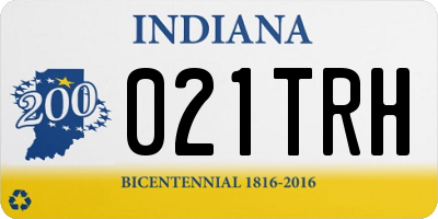 IN license plate 021TRH