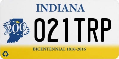 IN license plate 021TRP