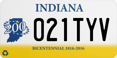 IN license plate 021TYV