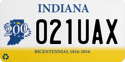 IN license plate 021UAX