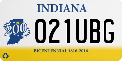 IN license plate 021UBG
