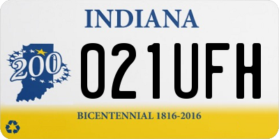IN license plate 021UFH
