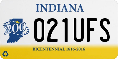 IN license plate 021UFS