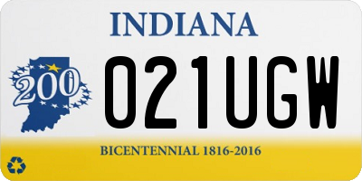 IN license plate 021UGW