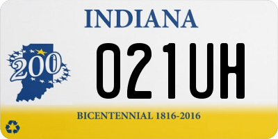 IN license plate 021UH