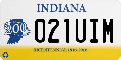 IN license plate 021UIM
