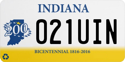 IN license plate 021UIN
