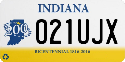 IN license plate 021UJX