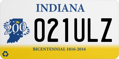 IN license plate 021ULZ