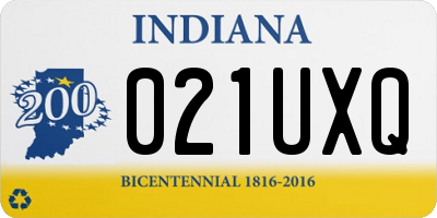 IN license plate 021UXQ