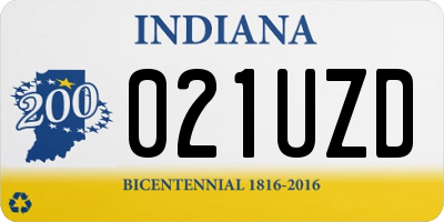 IN license plate 021UZD