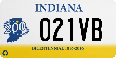 IN license plate 021VB