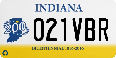 IN license plate 021VBR