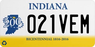 IN license plate 021VEM