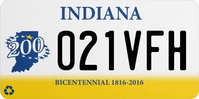 IN license plate 021VFH