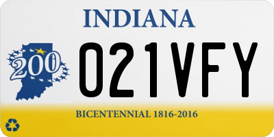 IN license plate 021VFY