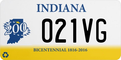 IN license plate 021VG