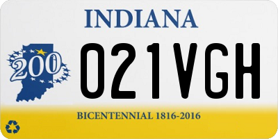 IN license plate 021VGH