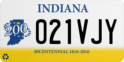 IN license plate 021VJY