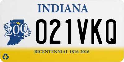 IN license plate 021VKQ