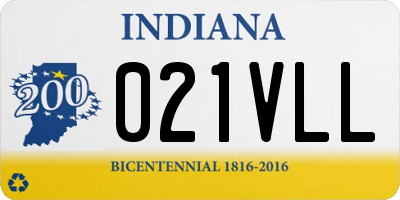 IN license plate 021VLL