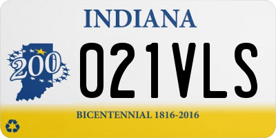 IN license plate 021VLS
