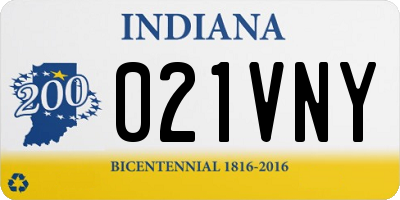 IN license plate 021VNY
