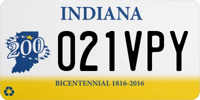 IN license plate 021VPY