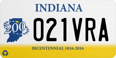 IN license plate 021VRA