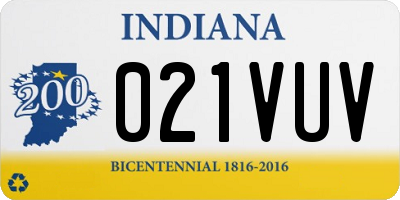 IN license plate 021VUV
